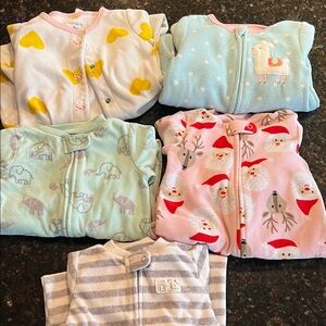 Bundle of fuzzy onesies